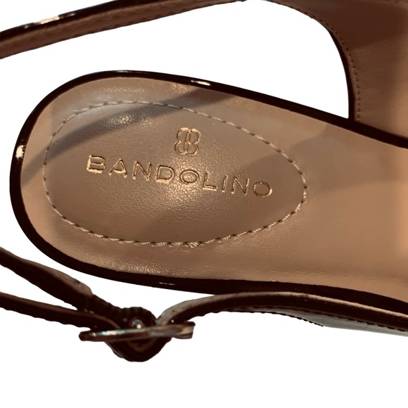 NWB Bandolina Patent Leather Sling Back Heels - Picture 4 of 4